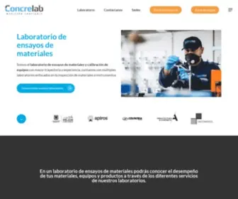 Concrelab.com(Laboratorio de ensayos de materiales) Screenshot