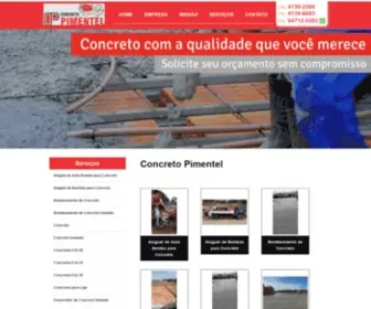 Concretando.com.br(Concreto Pimentel Concreto Usinado) Screenshot