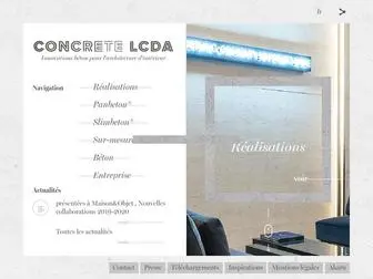 Concrete-Beton.com(Fabricant panneau béton décoratif & design) Screenshot