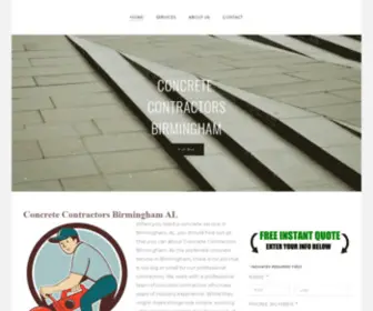 Concretecontractorsbirmingham.com(Concrete Contractors Birmingham AL) Screenshot