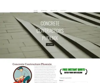 Concretecontractorsphoenix.com(Concrete Contractors Phoenix AZ) Screenshot