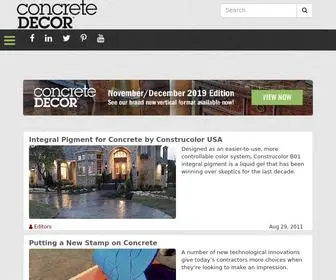 Concretedecor.net(Concrete Decor Magazine) Screenshot