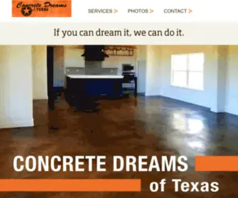 Concretedreamsoftexas.com(Concrete Dreams) Screenshot