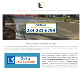 Concretedrivewaysakron.com(Cement and concrete) Screenshot