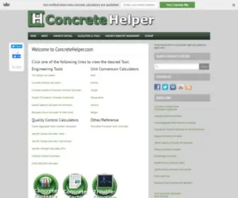 Concretehelper.com(Concrete Helper) Screenshot