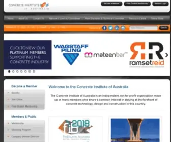 Concreteinstitute.com.au(The Concrete Institute of Australia) Screenshot