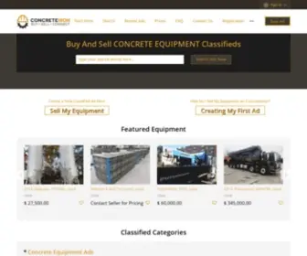 Concreteiron.com(Concrete Equipment Classifieds to Buy or Sell Used or New Machinery) Screenshot