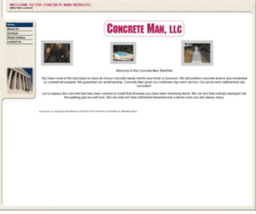 Concretemanofmd.com(Enter a brief description of your site here) Screenshot