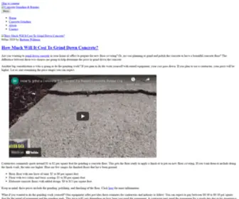 Concretepalette.com(Concrete Grinding & Repairs) Screenshot