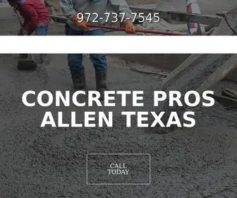 Concreteprosallentx.com(Concrete Pros Allen Texas) Screenshot