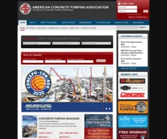 Concretepumpers.com(American Concrete Pumping Association) Screenshot