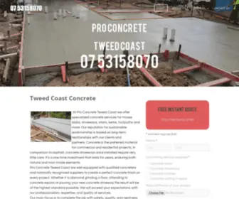 Concretertweedcoast.com.au(Quality concreter on the Tweed Coast) Screenshot