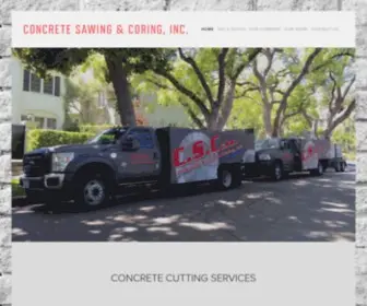 Concretesawingandcoring.com(Concrete Sawing Coring Inc) Screenshot