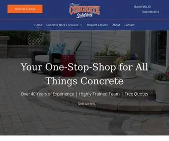 Concretesolutionsidaho.com(Advanced Concrete Solutions of Idaho) Screenshot