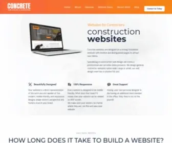 Concretewebdesign.com(Construction Website Design) Screenshot