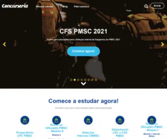 Concurseria.com.br(Curso online para concursos de todo o Brasil) Screenshot