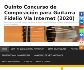 Concursodecomposicionparaguitarrafidelio.com(Octavo Concurso de Composición para Guitarra Fidelio Vía InternetConcurso de guitarra) Screenshot