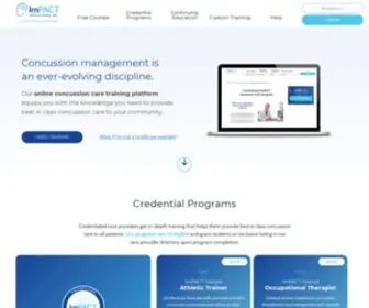 Concussioncaretraining.com(ImPACT Applications Inc) Screenshot