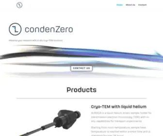 Condenzero.com(Cryo-TEM sample holders for in-situ transport measurements) Screenshot