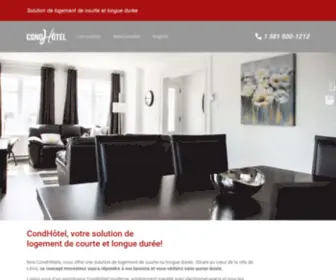 Condhotel.ca(Logement courte et longue durée à Lévis) Screenshot