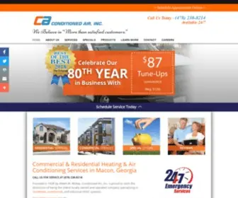 Conditionedairinc.com(AC Services Macon) Screenshot