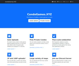 Condogames.xyz(The future of roblox condo games) Screenshot