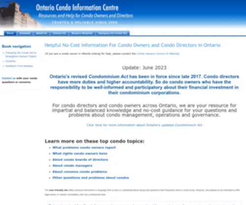 Condoinformation.ca(Condo Information Centre) Screenshot