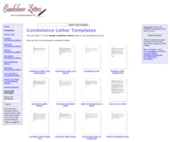 Condolenceletters.net(Condolence Letters) Screenshot