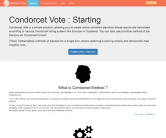 Condorcet.vote(Online Condorcet voting system) Screenshot