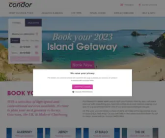 Condorferries.co.uk(Ferries to Guernsey) Screenshot