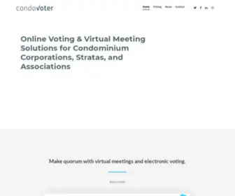 Condovoter.com(Electronic Condo Corporation Voting) Screenshot