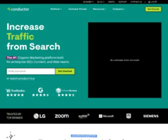 Conductor.com(Conductor's organic marketing platform) Screenshot