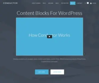 Conductorplugin.com(Content blocks for WordPress) Screenshot