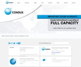 Condux.com(Condux International) Screenshot