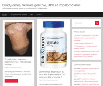 Condyloma.fr(Condylomes, Verrues génitale, HPV et Papillomavirus) Screenshot