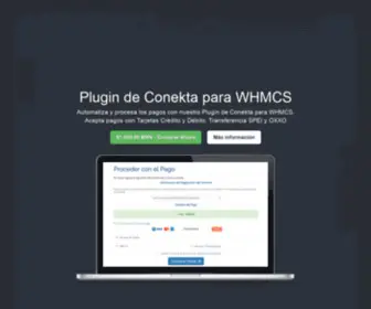 Conektawhmcs.com(✅ Automatiza los pagos con nuestro Plugin) Screenshot