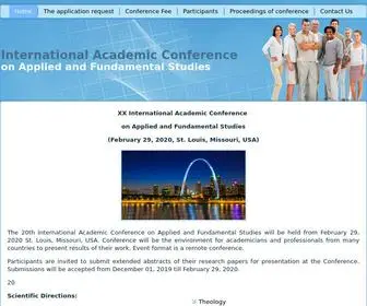 Conf-AFS.com(International Academic Conference on Applied and Fundamental Studies) Screenshot