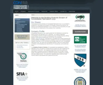 Confabbpd.com(The Building Products Division of Consolidated Fabricators) Screenshot