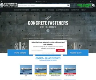 Confast.com(Concrete Fastening Systems) Screenshot