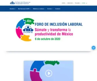 Confe.org(Confederación de organizaciones en favor de la persona con discapacidad intelectual) Screenshot