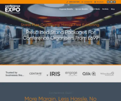 Conferenceexpo.com(Stand Packages for Conferences and Events) Screenshot