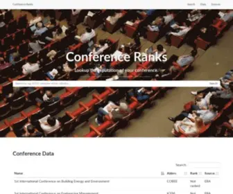 Conferenceranks.com(Conference ranks) Screenshot