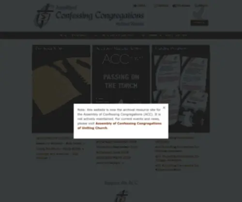 Confessingcongregations.com(Assembly of Confessing Congregations) Screenshot