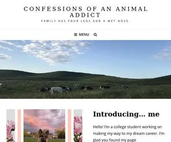 Confessionsofananimaladdict.com(Family has four legs and a wet nose) Screenshot