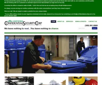 Confidentialsecurity.com(Confidential Shredding) Screenshot