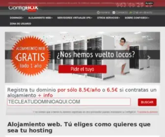 Configbox.com(Alojamiento web y registro de dominios) Screenshot