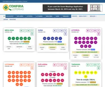 Confiraloterias.com.br Screenshot
