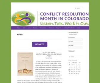 Conflictresolutionmonth.org(Conflict Resolution Month in Colorado) Screenshot