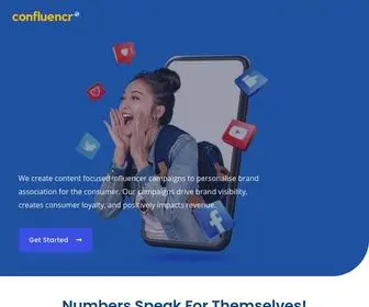 Confluencr.com(Supercharge your brand with content focussed influencer marketing campaigns. Meet Confluencr) Screenshot