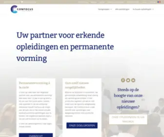 Confocus.be(Uw partner voor erkende opleidingen en per­ma­nen­te vor­ming) Screenshot